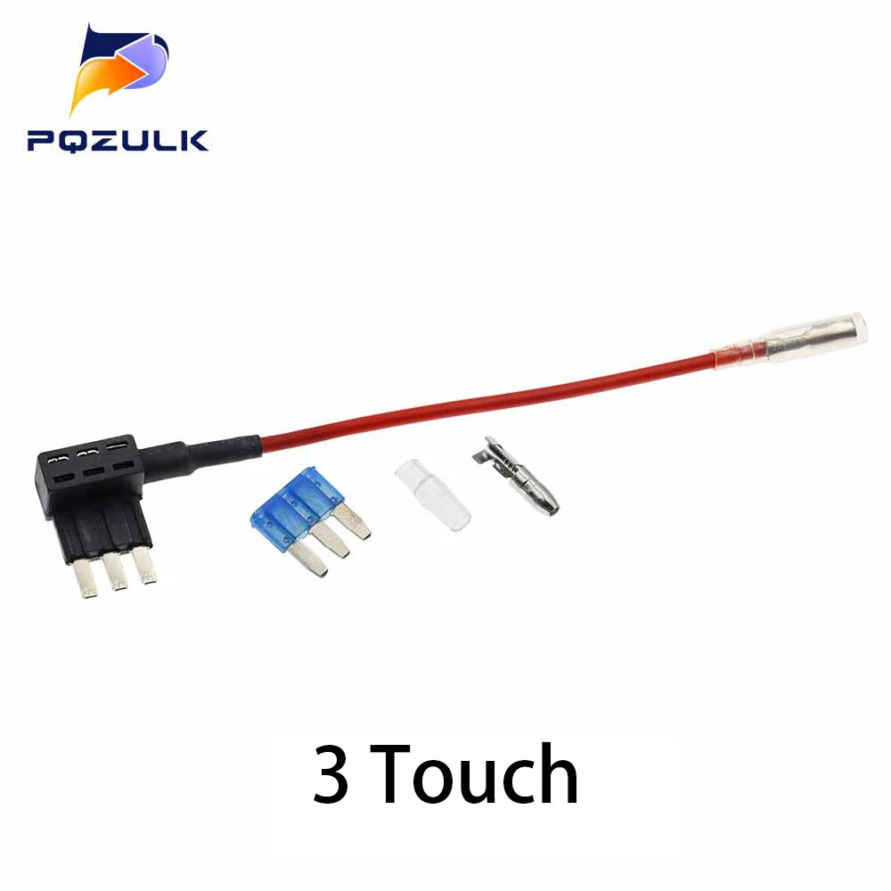 12V Mini Small Medium Size Car Fuse Holder Add-a-circuit TAP Adapter with 10A Standard ATM Blade Fuse Take Electrical Appliances