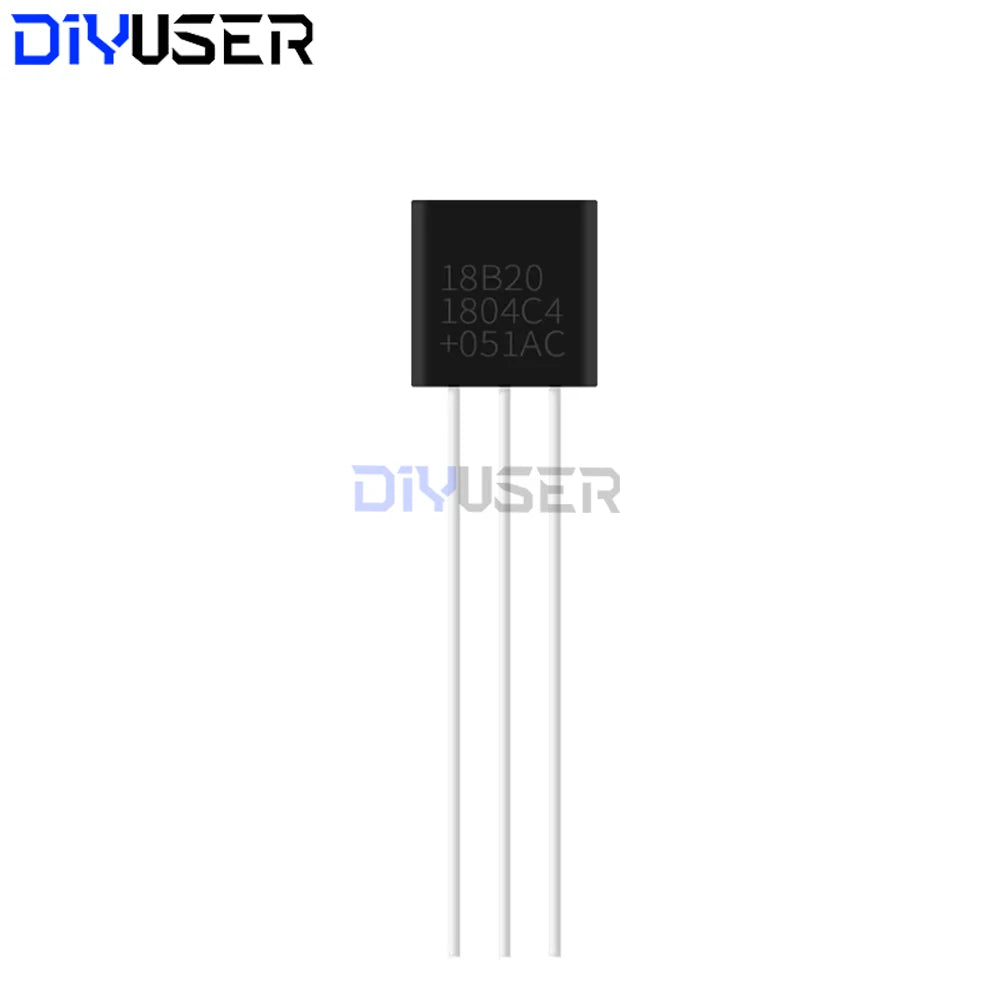 DS18B20 Temperature Sensor Waterproof Probe 100cm Cable, -55°C to +125°C, Stainless Steel