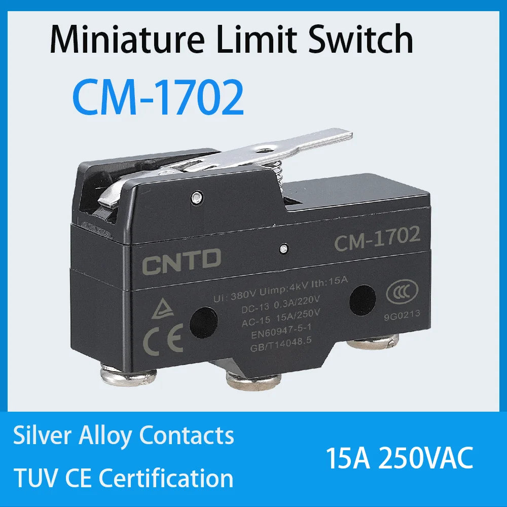 CNTD CM-1702 CM-1702K CM-1702N Micro Switch Limit Switch Travel Switch Self-Resetting Short lever Snap Action Electrical Control
