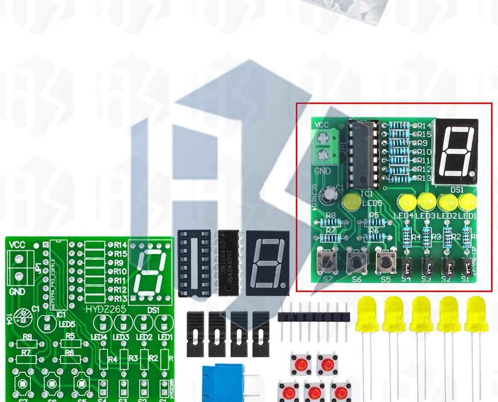 DIY Soldering Practice Training Module 7 Segment Display Decoder Circuit Board for Student Electronic Learning