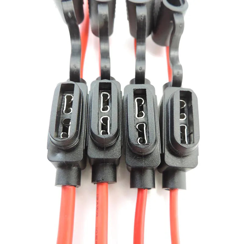Waterproof Mini Small Medium Auto Fuse Holder 16/14/12/10AWG Car Blade Fuse wire cable 10A 20A 30A 50A fuse Power Socket