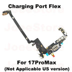 1pcs Charging Port Flex Cable for iPhone 17 17Pro 17ProMax Air US USB Charger Dock Connector With Microphone Ribbon Repair