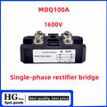 100A MDQ100A-12V 24V 36V 48V 60V 220V 600V 800V  1000V 1200V 1600V MDQ100A single-phase rectifier bridge AC-DC module 100Amp 160