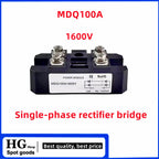 100A MDQ100A-12V 24V 36V 48V 60V 220V 600V 800V  1000V 1200V 1600V MDQ100A single-phase rectifier bridge AC-DC module 100Amp 160