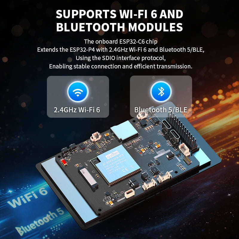 ESP32-P4 ESP32-C6 Development Board 4.3 Inch IPS Capacitive Touch Screen TFT LCD Display with Camera for IoT Smart Home DIY