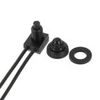12V Waterproof Latching Push Button On-Off Switch With Leads Wire Black Red Plant Lamp Agricultural Irrigation Cultivation Switc