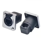 RJ45 Waterproof Connector Plug, D Type Panel Mount Socket IP65 Ethernet Connectors
