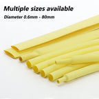 1~10m 2:1 Heat Shrink Heat Shrink Tube Yellow Diameter 0.6~80mm Wire Cable Repair Wrap Sleeving DIY Waterproof Polyolefin Tubing
