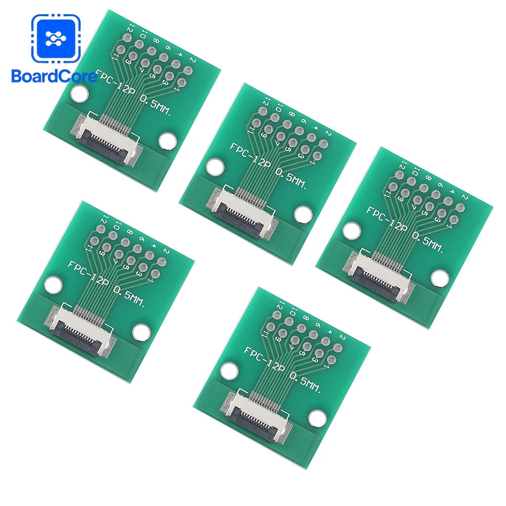 5PCS FPC FFC Connector 0.5mm Pitch Conversion Board SMT To 2.54mm 6P/8P/10P/12P/20P Flexible Cable Adapter Board