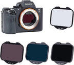 Kase 4-in-1 Clip-in Filter Kit for Sony Alpha A7/A7III/A7R/A7S/A9, MCUV+ND8+ND64+ND1000, B270 Optical Glass, 3.3g Each