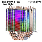 XUANFENG Air-cooled CPU Cooler 90mm Fan Twin Towers 4/6 Heat Pipe 4pin/PWM Compatible LGA2011 115x 1200 1700 X79 X99 AMD AM3 AM4
