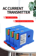Hall DC Current Sensor Transmitter Output 4-20mA Power Supply 24VDC 0-150A Input 10mm 22mm 30mm Hole Current Transformer