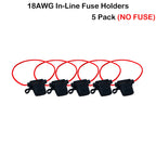 2PCS Inline Fuse Holder 10/12/14/16/18AWG Car Gauge Inline Fuse ATO/ATC Standard Blade Fuse 5A 10A 15A 20A 30A 40A Fuse Holders