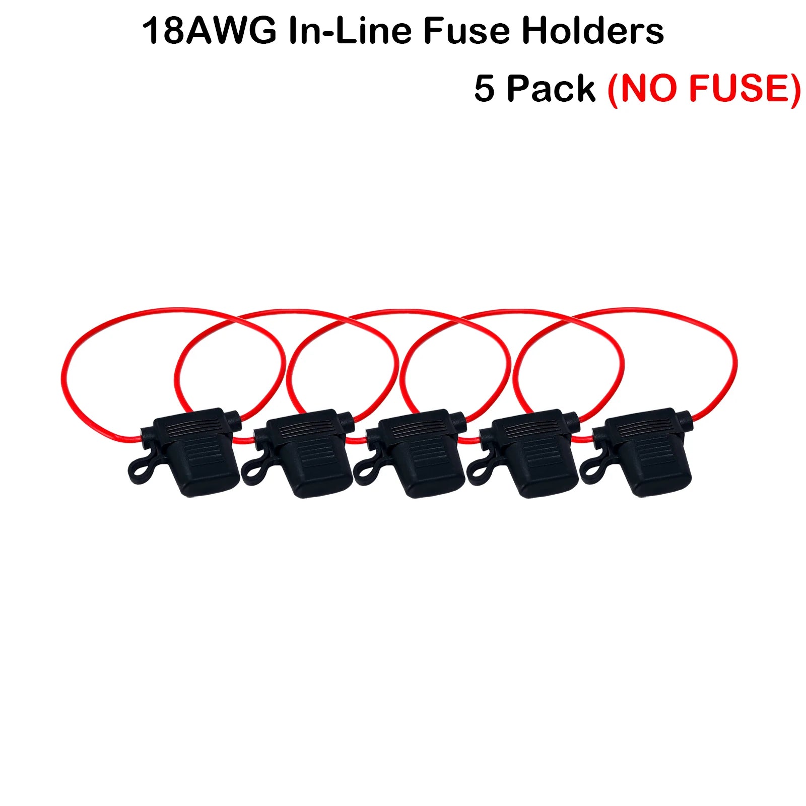 2PCS Inline Fuse Holder 10/12/14/16/18AWG Car Gauge Inline Fuse ATO/ATC Standard Blade Fuse 5A 10A 15A 20A 30A 40A Fuse Holders