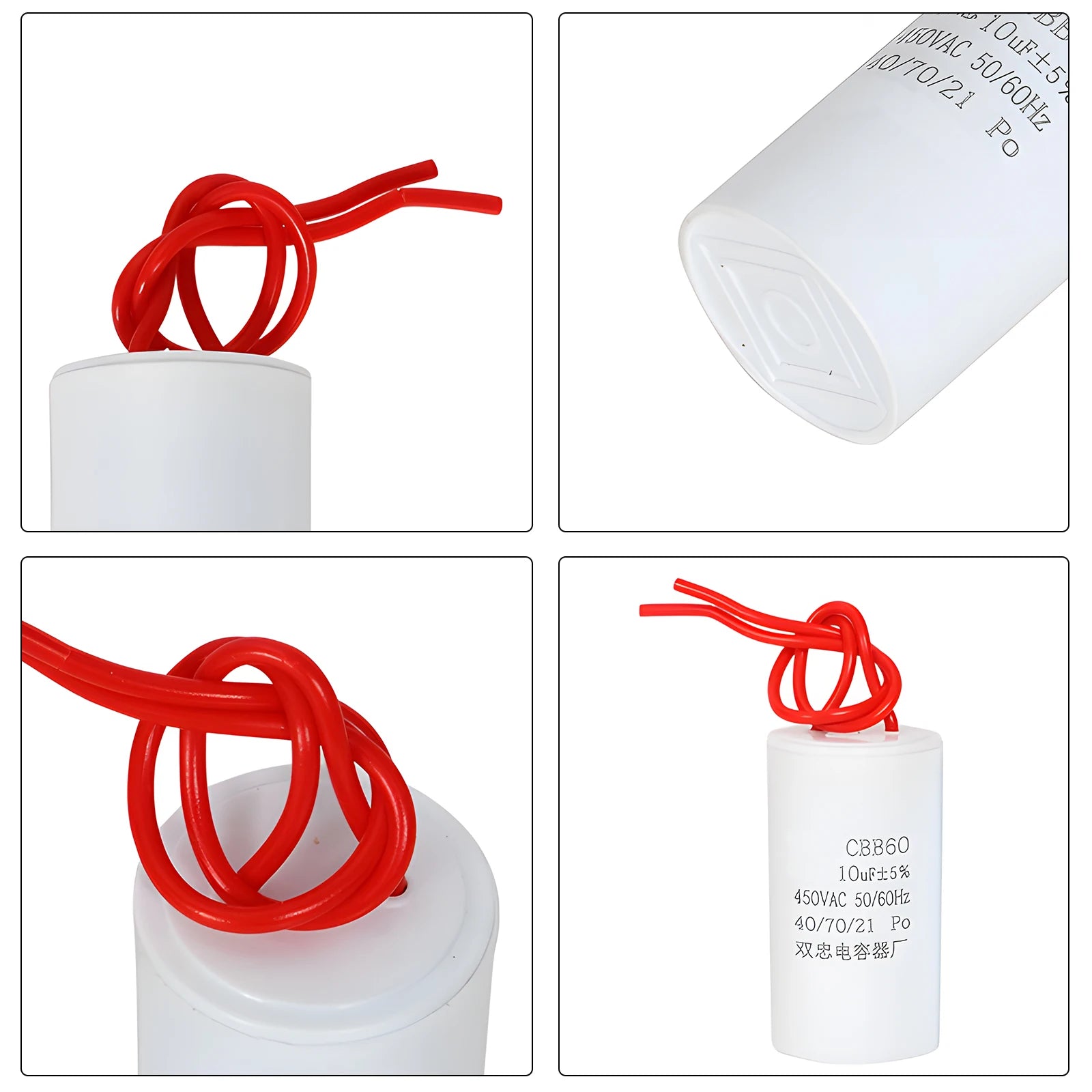 CBB60 Capacitors Motor Run For Start Water Conditioner Compressor Air Pump Machine 1PCS 4fu 5uf 8uf 10uf 12uf 16uf