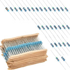 600pcs 1% Resistor Set Resistance 1/4W Metal Film Resistors Kit 10Ohm ~1M Ohm 30Values Electronic Components Kit