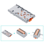 1PCS Wire Electrical Connectors PTFIX 2.5mm Wire Merging And Branching Device Push-in Terminal Block Connector Mount On Din Rail