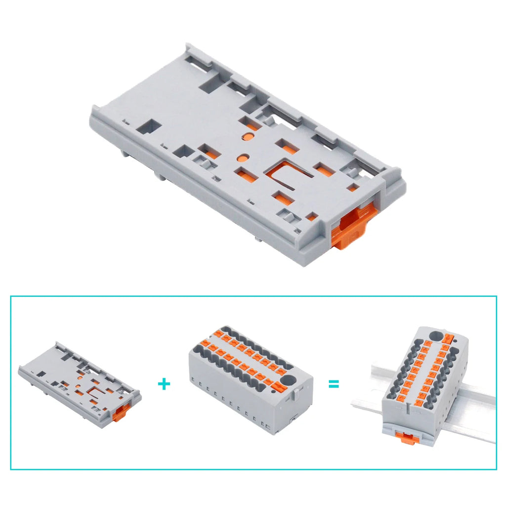1PCS Wire Electrical Connectors PTFIX 2.5mm Wire Merging And Branching Device Push-in Terminal Block Connector Mount On Din Rail