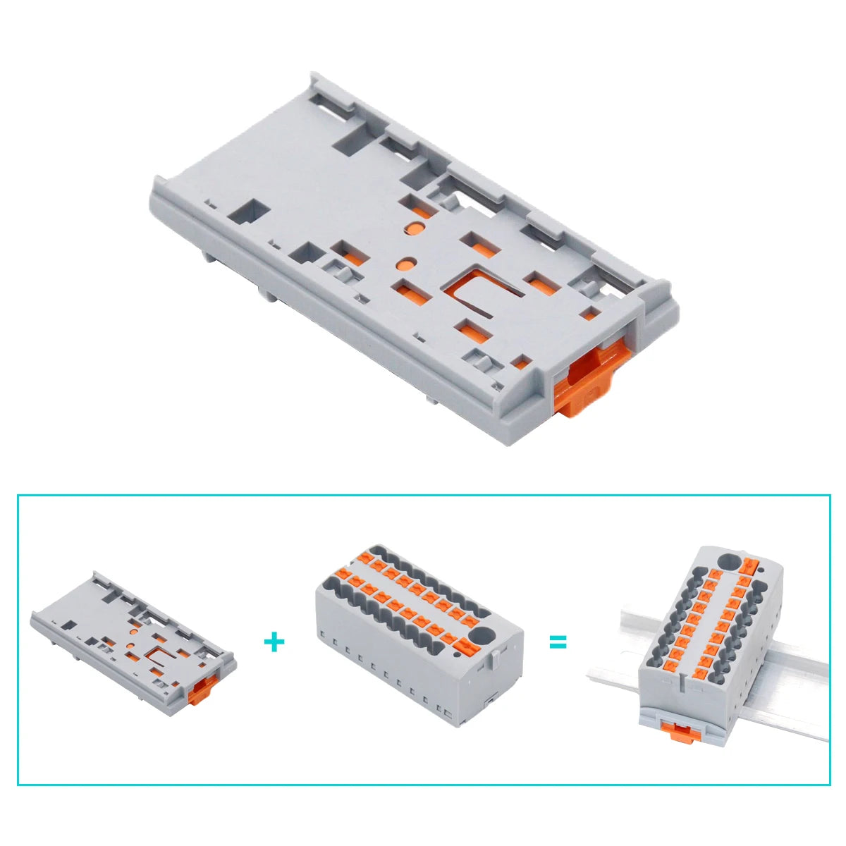 1PCS Wire Electrical Connectors PTFIX 2.5mm Wire Merging And Branching Device Push-in Terminal Block Connector Mount On Din Rail