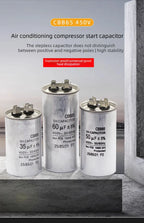 CBB65 AC Motor Capacitor Air Conditioner Compressor Start Capacitor 450VAC 5uF 20uF 25uF 30uF 35uF 40uF 45uF 50uF 60uF 70uF 5%