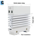 LCTC DIN Rail Mounted Relay SSR Slim Solid State Relay With Heat Sink DC Control AC 10A 25A 40A 50A 60A 80A Industrial Relay