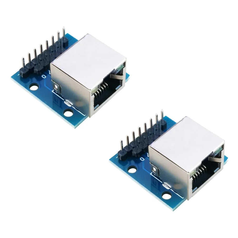2/5/10PCS RJ45 Breakout Board with LED Lights,8P8C Female Socket Connector 2.54mm Pitch RJ45 Adapter Test Board with Pin Headers