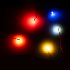 50pcs 0805 FLASHING LED SMD Lamp Wired Micro Litz Led Pre-Soldered Chip Wired 3V Railway Model Toy Light DIY Leads Wires 30cm