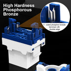OMAY RJ45 Keystone Jack, CAT6 CAT5E CAT6A Tool Free Self-Locking Module Adapter No Punch-Down Tool Couplers
