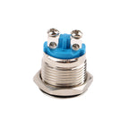 1pc 16mm 1NO High Flat Head Waterproof Momentary Reset Metal Push Button Switch Screw Terminal Car Engine Doorbell PC Power