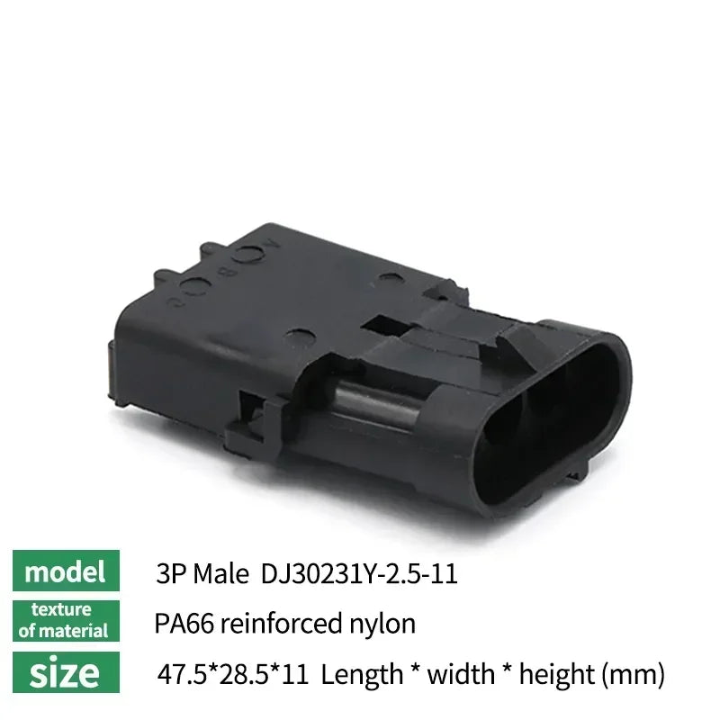 5/20Sets 2.5mm 1/2/3/4/6Pin Waterproof Electrical Connector Male Female Plug Delphi Injector Socket 12010975 For GM Motorcycle