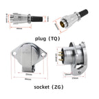 ZHQCN WS20 Connector 2 3 4 5 7 9 Pin Aviation Plug Socket Circular TQ ZQ Panel Mount Industrial Power Cable 500V 10A