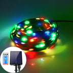 Leather LED Solar String Fairy Lights 100M Christmas Lights Waterproof Outdoor Garland High-Power Solar Lamp For Garden Decor