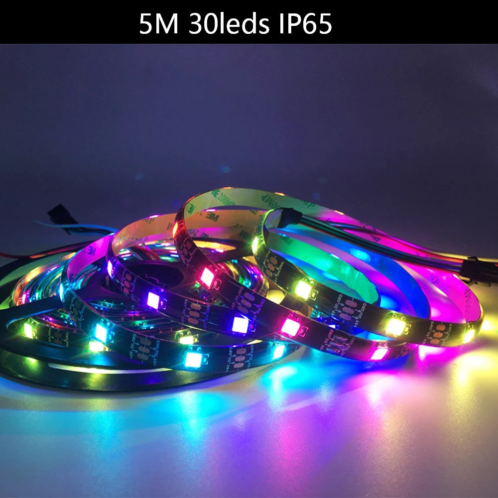 SK6812 4 in 1 RGBW Led Strip Light Similar WS2812B Individual Addressable RGBWW Led Lights 30 60 144Leds/m IP30 65 67 DC5V