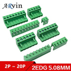 10Sets Pitch 5.08mm Terminal Block Connector 2EDG 5.08mm 2-20 Pin Pcb Screw Connector Terminal Block KF2EDG Socket PCB Screw