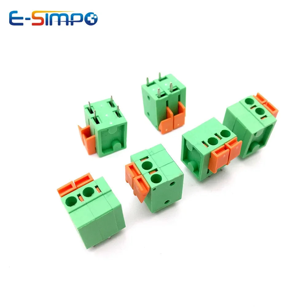 100pcs 142V 142R 5.08mm/0.2" Side/TOP Entry 2P3P4P6P8P10P 141V 141R FFKDSA1/V-2.54mm/0.1" PCB Spring Terminal Block Connector