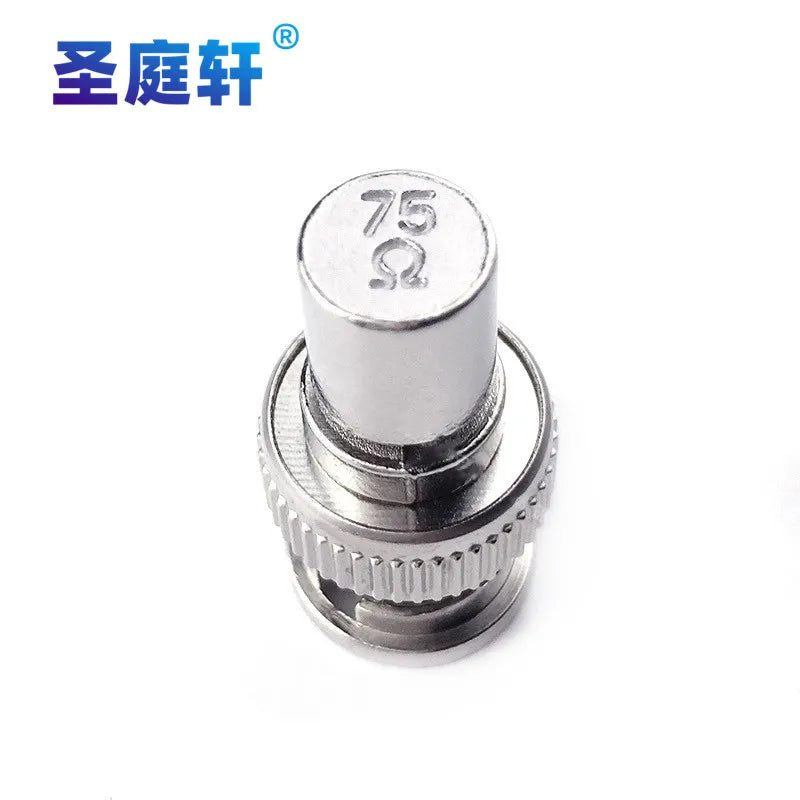 1Pcs Q9 BNC Loads Male Plug Coaxial Brass Resistor Terminator Dummy BNC Load Impedance 50 Ohm&75 Ohm with Keychain Adapter Brass