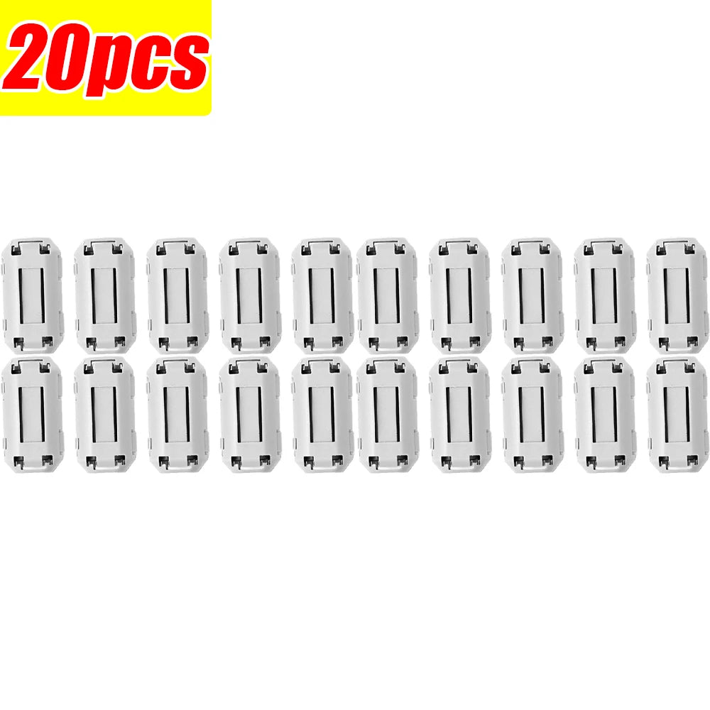 1/20pcs TDK 5mm Diameter Ferrite Core Noise Suppressor Powerline Power Cord Filter Ring Cable Clamp RFI EMI Cables Clips