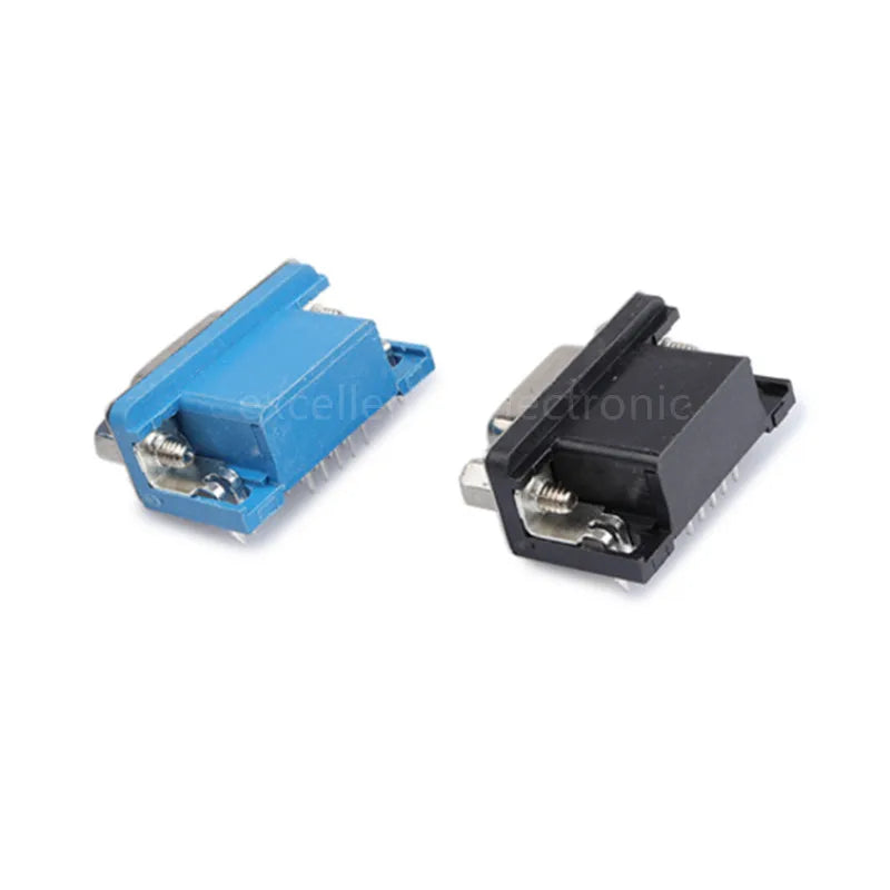 5/10PCS DR15 Female PCB Mount D-Sub 15 Pin VGA Type 8.89 PCB Connector 3 Rows 90-Degree Bent Needle DB15