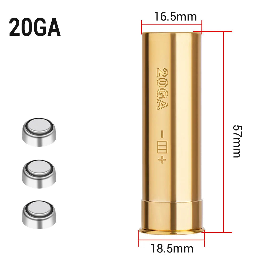 Red Dot Laser Brass Boresighter CAL .223/5.56/9mm/308/7.62/.45/30-06 Cartridge Boresight for Rifle Scope Hunting Gun Accessories