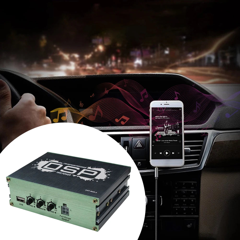 Car DSP Digital Audio Processor Support APP Control DSP Car Power Amplifier 6-Channel Output Audio Digital Sound Processor