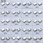 JCD 10PCS 2/6/16/24 Pin Type-C Charging Port USB-C Female Connector Charger Socket PCB Soldering SMD SMT DIY Repair Adapter