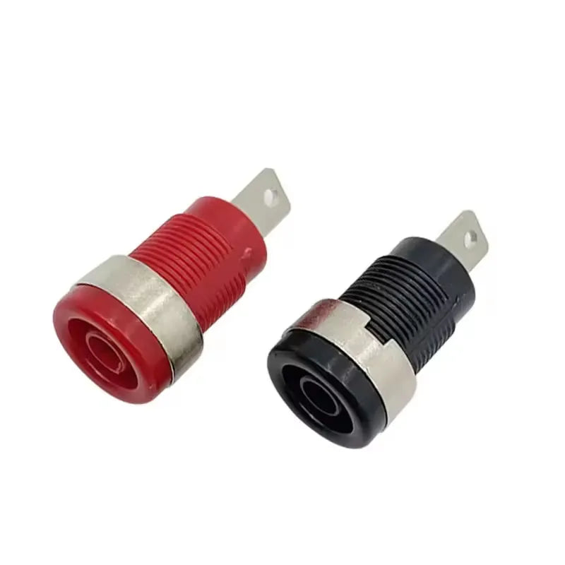 20PCS Insulated Safety 32A 4mm Banana Socket Terminal 5 Colors Female Jack Panel Mount Socket Binding Post Wire Connector