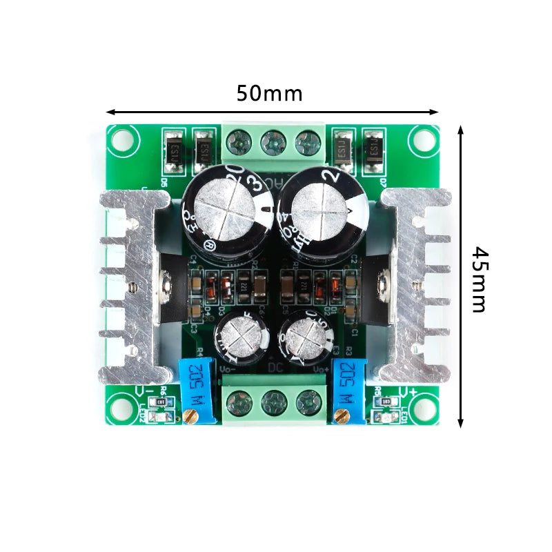 LM317/LM337 AC-DC Dual Power Module Adjustable Converter Rectifier Filter Board OP Amp Amplifier Regulator LM317-337
