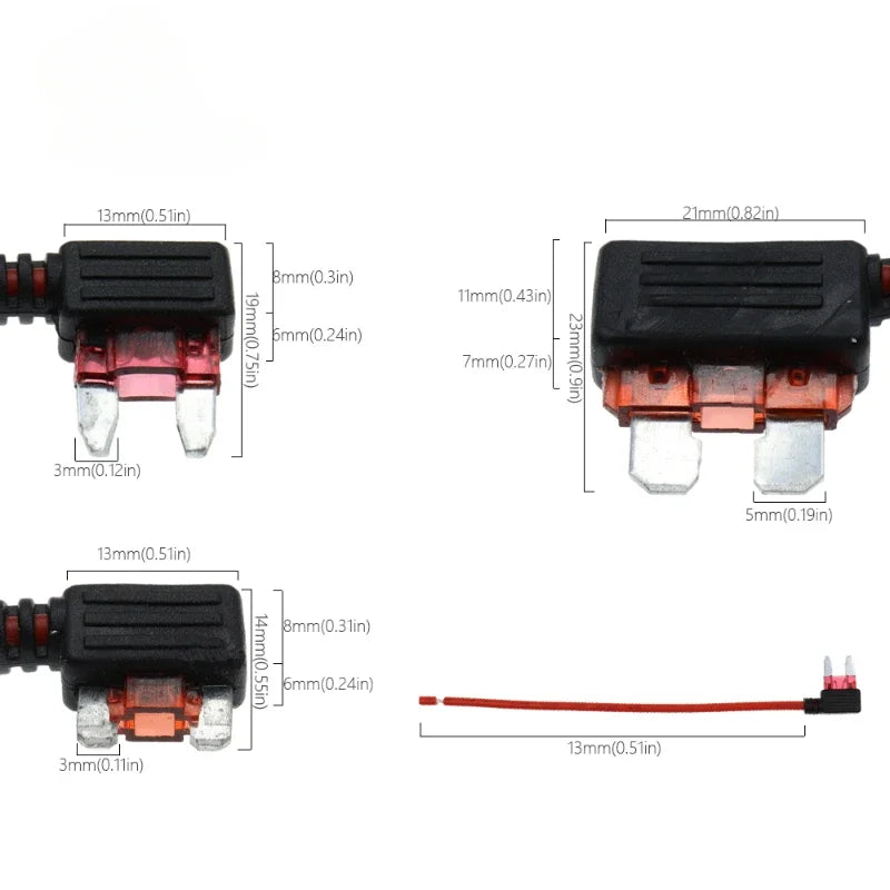 12V 5A 10A 15A 20A Car Fuse Holder Add-A-Circuit TAP Adapter Micro Standard ATM APM Blade MINI Medium Simple Safety Device