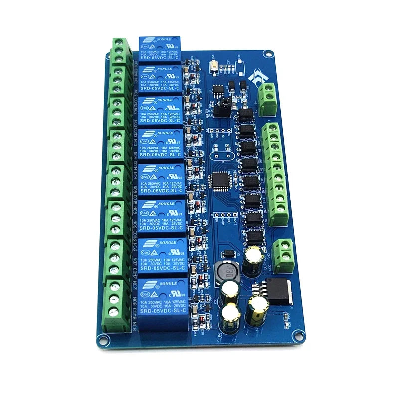 Modbus RTU 8 Channel Relay Module RS485/TTL UART 8CH-Input 8CH-Output