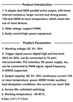 1/5/10PCS 15A 400W MOSFET PWM Regulator Trigger Switch Driver Module DC 5V-36V Electronic Switch Control Board for Arduino