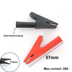 red+black 20/50A PVC Alligator Crocodile Clip Clamp Socket Plug Handle Test Cable Probe 4mm Banana Plug Electric Battery