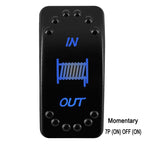 Waterproof Rocker Switch with Blue LED | 12V/24V Latching & Momentary (SPST/ DPDT) | for Marine, UTV, ATV, RZR, Automotive