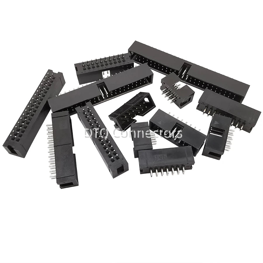 10-50Pcs DC3 IDC JTAG Socket 6-50Pin Male Header Connector 2.54mm Pitch Straight Needle DC3 ISP Double-spaced 2*6-50P DC3 Header