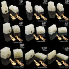 6.3MM 1/2/3/4/6/8/9/12/14/21 PIN Automotive Electrical Connector Cable Terminal Plug Kits Motorcycle For Ebike Car Terminal